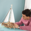Puzzle 3D Mecanic - Barca Trimaran din Lemn
