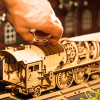 Puzzle Mecanic Tren 3D din Lemn - Tren / Express cu abur